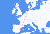Vols d’Aalborg, Danemark pour Alicante, Espagne