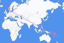 Flyrejser fra Port Vila, Vanuatu til Kristiansand, Norge