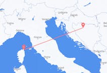 来自波斯尼亚和黑塞哥维那出发地 巴尼亚卢卡目的地 法国巴斯蒂亚的航班