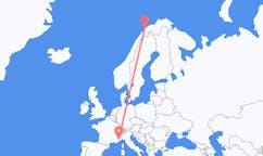 Flights from Cuneo, Italy to Tromsø, Norway