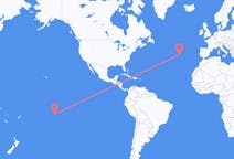 Flights from Rangiroa, French Polynesia to Pico Island, Portugal