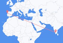 出发地 印度哥印拜陀目的地 葡萄牙波尔图的航班