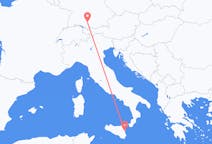 出发地 意大利出发地 卡塔尼亞目的地 德国梅明根的航班