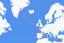 Vluchten van Barcelona, Spanje naar Kulusuk, Groenland