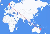 Flyg från Gold Coast, Australien till Östersund, Sverige