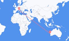 Flyrejser fra Geraldton, Australien til Pisa, Italien