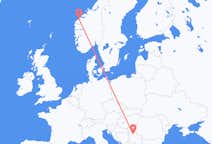 Vluchten van Ålesund naar Belgrado