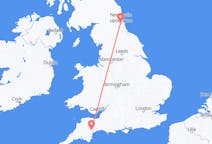 Flyrejser fra Newcastle upon Tyne, England til Exeter, England