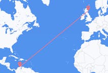 Flyreiser fra Riohacha, Colombia til Aberdeen, Skottland