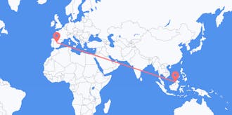 Flyreiser fra Brunei til Spania