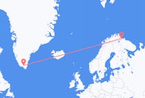Vluchten van Narsarsuaq naar Kirkenes