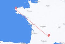 Flights from Rodez, France to Brest, France