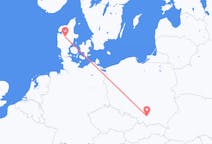 Flights from Kraków, Poland to Karup, Denmark
