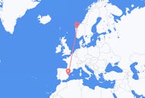 Flights from Sandane, Norway to Valencia, Spain