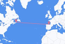 Flyreiser fra Sydney i Nova Scotia, Canada til Santander, Spania