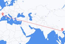 Flyg från Hanoi, Vietnam till Aspiran, Frankrike