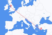 Flyreiser fra Kastellorizo, Hellas til Liverpool, England