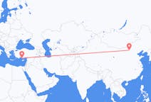 Flyg från Hohhot, Kina till Gazipaşa, Turkiet