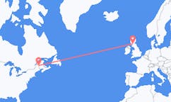 Flyreiser fra Presque Isle, USA til Glasgow, Skottland
