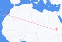 出发地 苏丹出发地 喀土穆目的地 西班牙兰萨罗特岛的航班