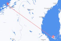 出发地 奥兰群岛出发地 玛丽港目的地 挪威厄尔兰的航班