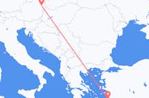 그리스 코스에서 출발해 오스트리아 비엔나로(으)로 가는 항공편