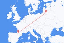 Vols depuis la ville de Kaunas vers la ville de Pau (Pyrénées-Atlantiques)