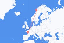 Flights from Mo i Rana, Norway to Bordeaux, France