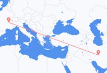 Flyreiser fra Isfahan, til Lyon
