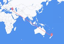 Flyg från Wellington, Nya Zeeland till Sivas, Turkiet