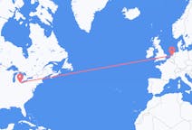 Flyrejser fra Toledo, USA til Amsterdam, Holland