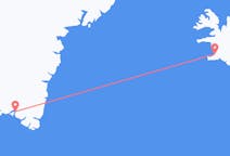 Vluchten van Reykjavik naar Narsaq