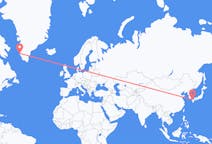 Flyrejser fra Fukuoka, Japan til Nuuk, Grønland