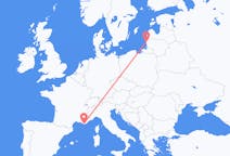 Vluchten van Palanga, Litouwen naar Toulon, Frankrijk