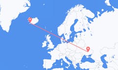 Fly fra byen Dnipro til byen Reykjavik