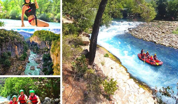 Zipline, Canyoning, Rafting Combo Tour From Alanya-Side-Antalya