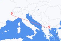 Vluchten van Thessaloniki, Griekenland naar Grenoble, Frankrijk