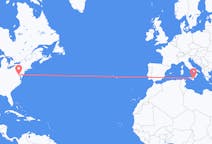 Flights from Washington, D. C. , the United States to Catania, Italy