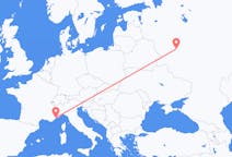 Flights from Kaluga, Russia to Nice, France
