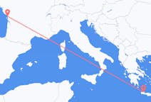 Flights from La Rochelle in France to Chania in Greece