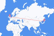 Flyg från Aomori, Japan till Manchester, England