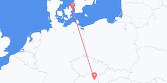 Flyreiser fra Østerrike til Danmark