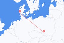 Flights from Esbjerg, Denmark to Katowice, Poland
