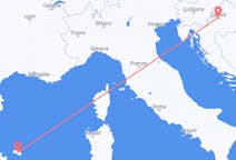 Vols de Zagreb, Croatie vers Mahón, Espagne