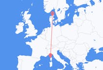 Flyreiser fra Calvi, Frankrike til Aalborg, Danmark