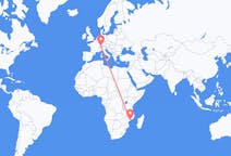 Flyreiser fra Quelimane, Mosambik, til Zürich, Mosambik