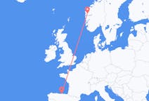 Flights from Førde, Norway to Santander, Spain
