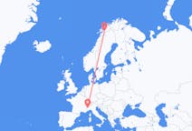Vuelos de Narvik, Noruega a Turín, Italia