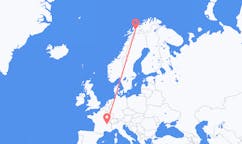 Flights from Andselv, Norway to Lyon, France