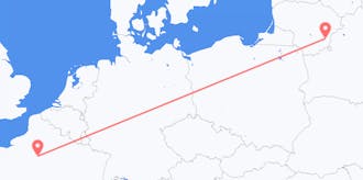 Flyreiser fra Frankrike til Litauen